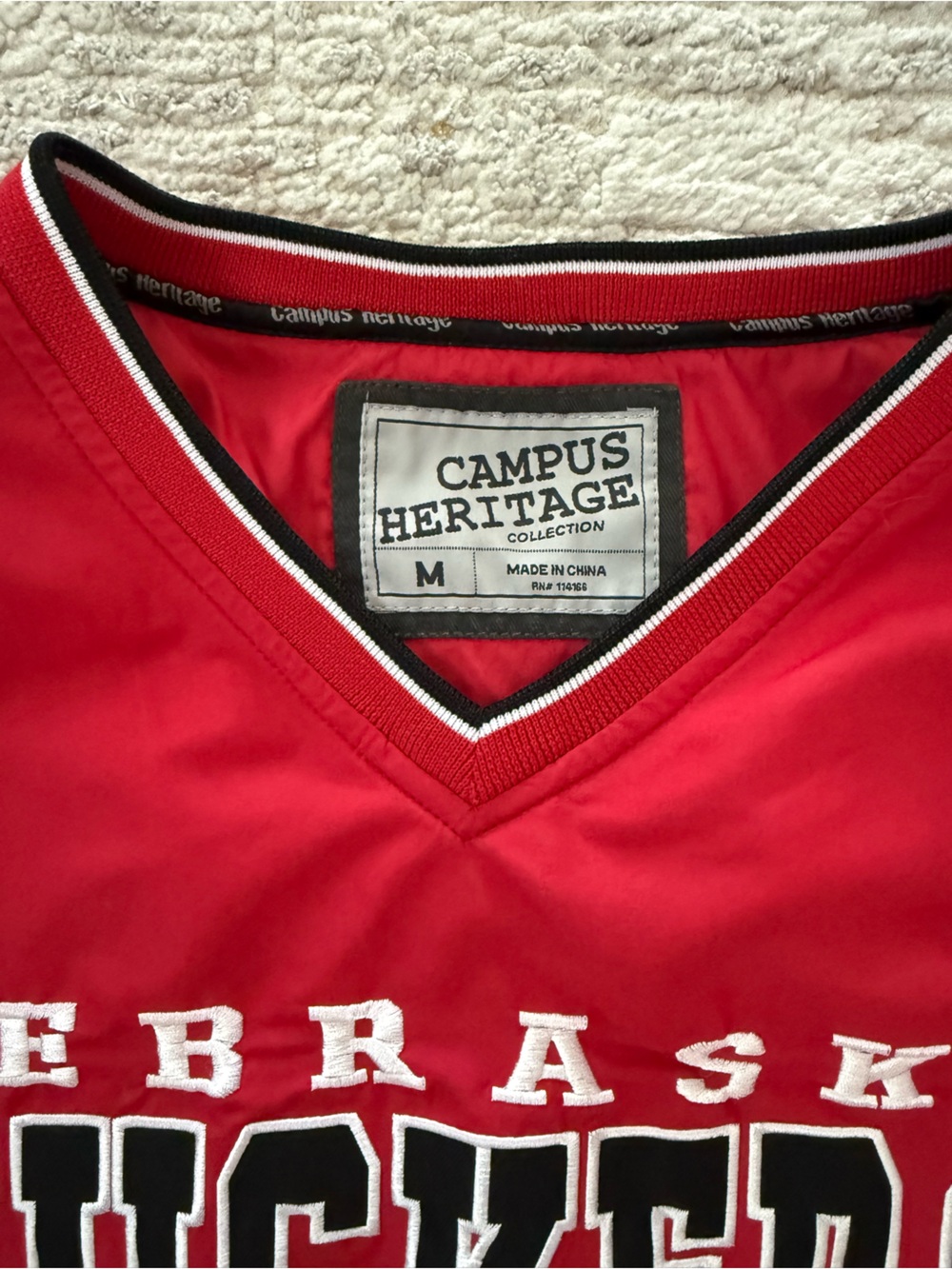 Campus Heritage Nebraska Huskers V-Neck Pullover - Picture 3 of 4